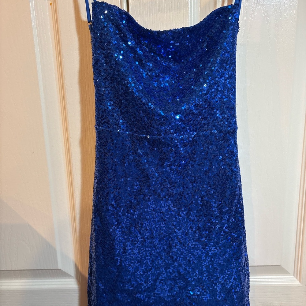Lucy in the Sky Royal Blue Sequin Mini Dress